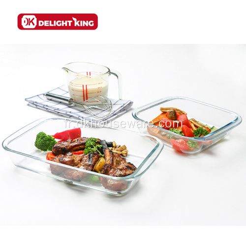 Ensemble de plats de cuisson en verre borosilicaté avec sac thermique